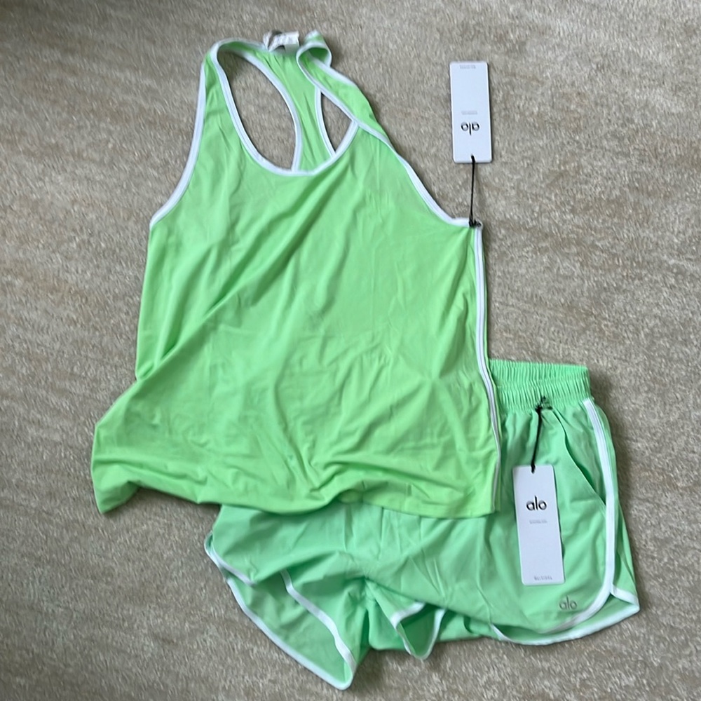 Alo Lime Green Shorts